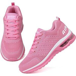 Ziitop Pink Ladies Non Slip Lightweight Fashion Sneakers Breathable Shoes